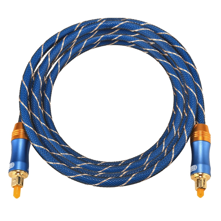 EMK LSYJ-A Cavo audio ottico digitale Toslink maschio-maschio con testa in metallo placcato oro da 2 m OD 6,0 mm, Length: 2m