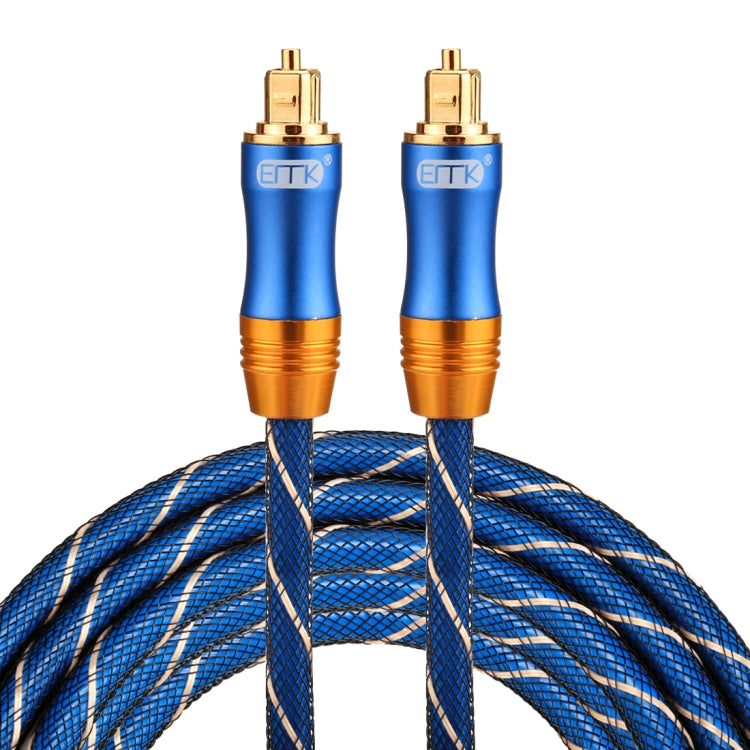 EMK LSYJ-A Cavo audio ottico digitale Toslink maschio a maschio con testa in metallo placcato oro OD 6,0 mm da 3 m, Length: 3m