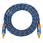 EMK LSYJ-A Cavo audio ottico digitale Toslink maschio a maschio con testa in metallo placcato oro OD 6,0 mm da 3 m, Length: 3m