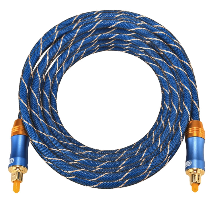 EMK LSYJ-A Cavo audio ottico digitale Toslink maschio a maschio con testa metallica placcata oro OD 6,0 mm, Length: 5m