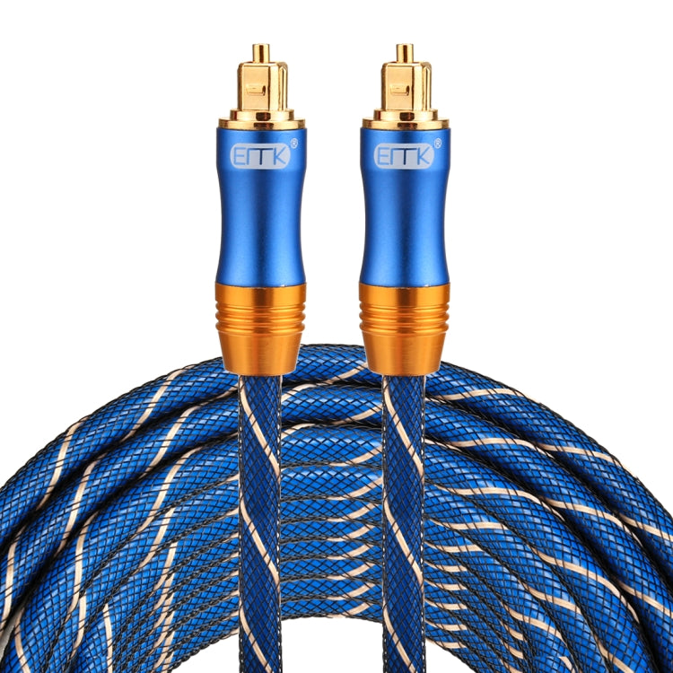 EMK LSYJ-A Cavo audio ottico digitale Toslink maschio-maschio con testa in metallo placcato oro da 8 m OD 6,0 mm, Length: 8m