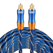 EMK LSYJ-A Cavo audio ottico digitale Toslink maschio-maschio con testa in metallo placcato oro da 8 m OD 6,0 mm, Length: 8m