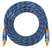 EMK LSYJ-A Cavo audio ottico digitale Toslink maschio-maschio con testa in metallo placcato oro da 8 m OD 6,0 mm, Length: 8m