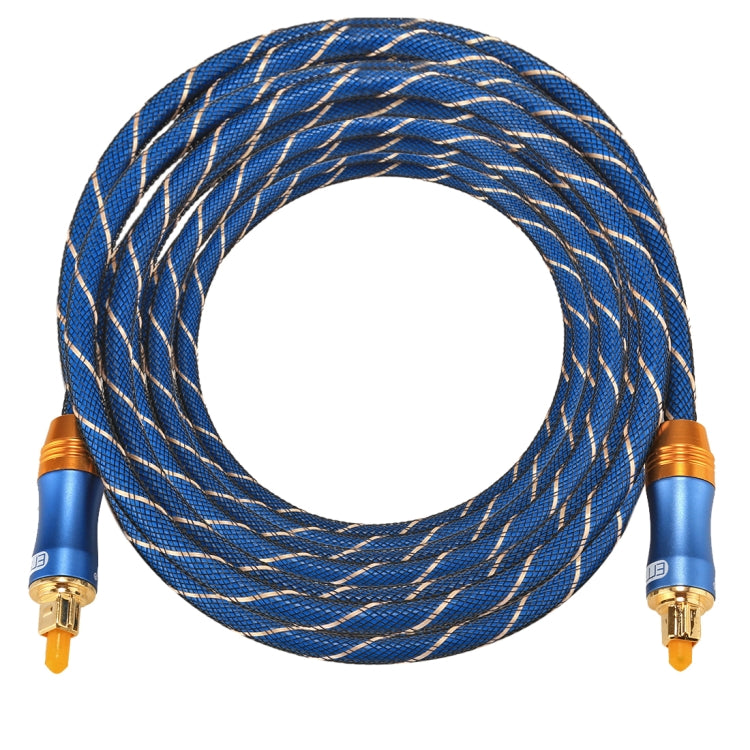 EMK LSYJ-A Cavo audio ottico digitale Toslink maschio-maschio con testa in metallo placcato oro da 8 m OD 6,0 mm, Length: 8m