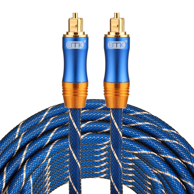 EMK LSYJ-A Cavo audio ottico digitale Toslink maschio a maschio con testa in metallo placcato oro OD 6,0 mm da 10 m, Length: 10m