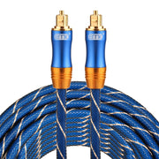 EMK LSYJ-A Cavo audio ottico digitale Toslink maschio a maschio con testa in metallo placcato oro OD 6,0 mm da 10 m, Length: 10m