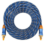 EMK LSYJ-A Cavo audio ottico digitale Toslink maschio a maschio con testa in metallo placcato oro OD 6,0 mm da 10 m, Length: 10m