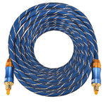 EMK LSYJ-A Cavo audio ottico digitale Toslink maschio a maschio con testa in metallo placcato oro OD 6,0 mm da 15 m, Length: 15m