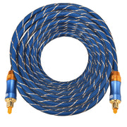 EMK LSYJ-A Cavo audio ottico digitale Toslink maschio a maschio con testa in metallo placcato oro OD 6,0 mm da 15 m, Length: 15m