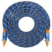 EMK LSYJ-A Cavo audio ottico digitale Toslink maschio a maschio con testa in metallo placcato oro OD 6,0 mm 20 m, Length: 20m