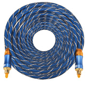 EMK LSYJ-A Cavo audio ottico digitale Toslink maschio a maschio con testa metallica placcata oro OD 6,0 mm, Length: 30m