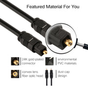 Cavo audio ottico digitale Toslink maschio-maschio EMK da 10 m con diametro esterno di 4,0 mm, Length: 10m