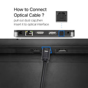 Cavo audio ottico digitale Toslink maschio-maschio EMK da 10 m con diametro esterno di 4,0 mm, Length: 10m