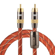 EMK TZ/A 1m OD8.0mm Testa metallica placcata oro RCA a RCA Cavo di interconnessione coassiale digitale Cavo RCA audio/video, Length: 1m