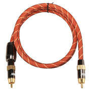 EMK TZ/A 1m OD8.0mm Testa metallica placcata oro RCA a RCA Cavo di interconnessione coassiale digitale Cavo RCA audio/video, Length: 1m
