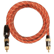 EMK TZ/A 2m OD8.0mm Testa metallica placcata oro RCA a RCA Cavo di interconnessione coassiale digitale Cavo RCA audio/video, Length: 2m