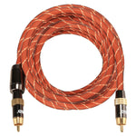 EMK TZ/A 5m OD8.0mm Testa metallica placcata oro RCA a RCA Cavo di interconnessione coassiale digitale Cavo RCA audio/video, Length: 5m
