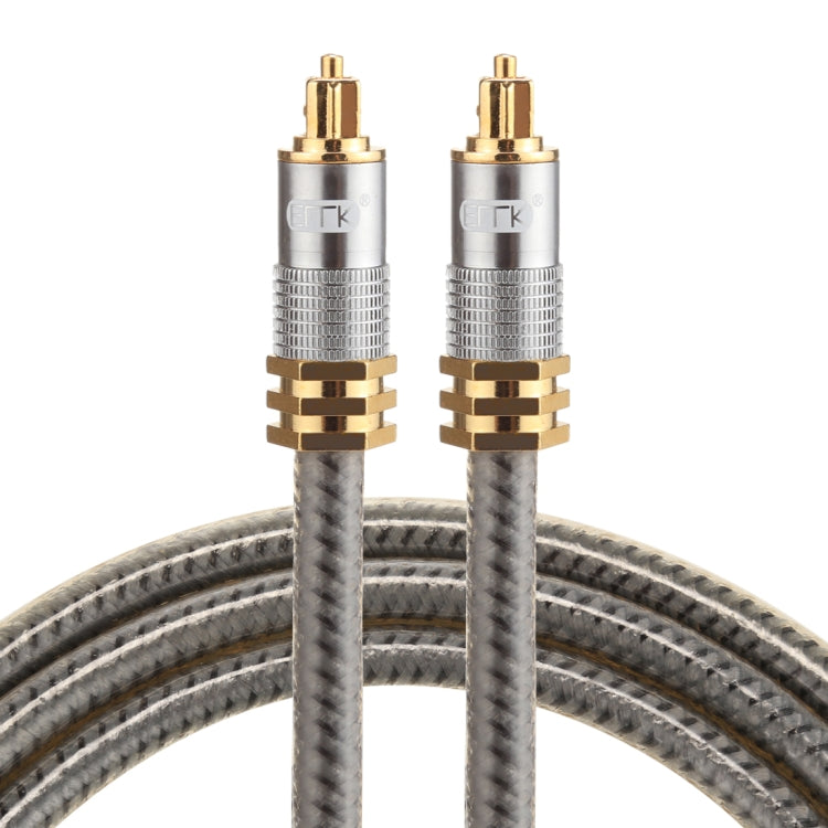 EMK YL-A 1m OD8.0mm Testa metallica placcata oro Toslink maschio a maschio Cavo audio ottico digitale, Length: 1m