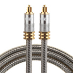 EMK YL-A 1m OD8.0mm Testa metallica placcata oro Toslink maschio a maschio Cavo audio ottico digitale, Length: 1m
