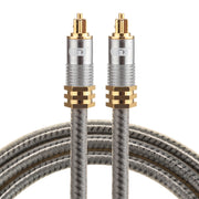 EMK YL-A 1m OD8.0mm Testa metallica placcata oro Toslink maschio a maschio Cavo audio ottico digitale, Length: 1m