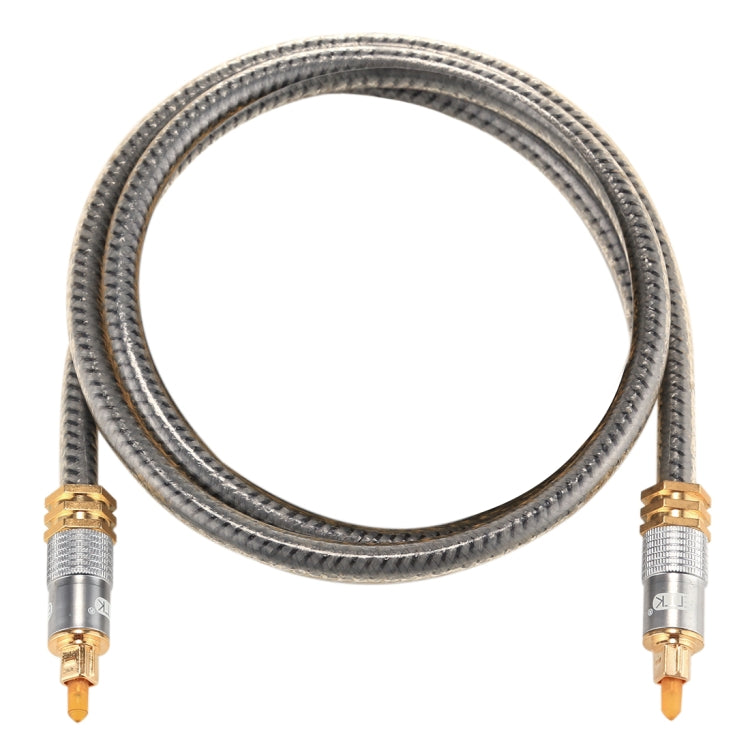 EMK YL-A 1m OD8.0mm Testa metallica placcata oro Toslink maschio a maschio Cavo audio ottico digitale, Length: 1m