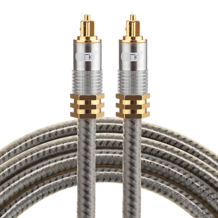EMK YL-A 1,5 m OD 8,0 mm Testa metallica placcata oro Toslink maschio a maschio Cavo audio ottico digitale, Length: 1.5m