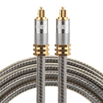 EMK YL-A 1,5 m OD 8,0 mm Testa metallica placcata oro Toslink maschio a maschio Cavo audio ottico digitale, Length: 1.5m