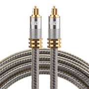EMK YL-A 1,5 m OD 8,0 mm Testa metallica placcata oro Toslink maschio a maschio Cavo audio ottico digitale, Length: 1.5m