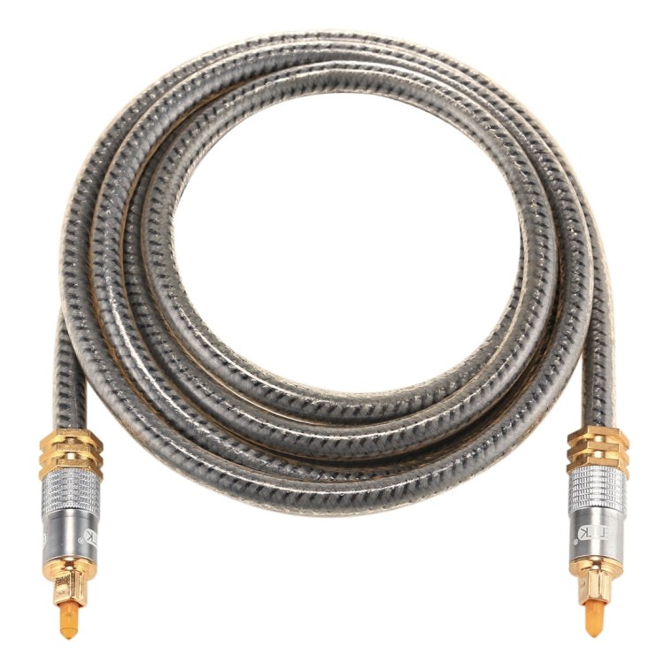 EMK YL-A 1,5 m OD 8,0 mm Testa metallica placcata oro Toslink maschio a maschio Cavo audio ottico digitale, Length: 1.5m