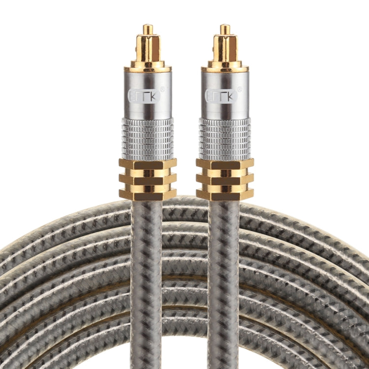 EMK YL-A 2m OD8.0mm Testa metallica placcata oro Toslink maschio a maschio Cavo audio ottico digitale, Length: 2m