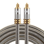 EMK YL-A 2m OD8.0mm Testa metallica placcata oro Toslink maschio a maschio Cavo audio ottico digitale, Length: 2m
