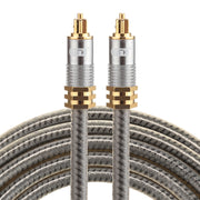 EMK YL-A 2m OD8.0mm Testa metallica placcata oro Toslink maschio a maschio Cavo audio ottico digitale, Length: 2m