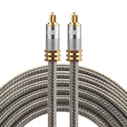EMK YL-A 3m OD8.0mm Testa metallica placcata oro Toslink maschio a maschio Cavo audio ottico digitale, Length: 3m