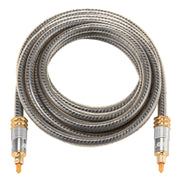 EMK YL-A 3m OD8.0mm Testa metallica placcata oro Toslink maschio a maschio Cavo audio ottico digitale, Length: 3m