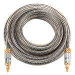 EMK YL-A 5m OD8.0mm Testa metallica placcata oro Toslink maschio a maschio Cavo audio ottico digitale, Length: 5m