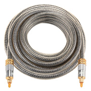 EMK YL-A 5m OD8.0mm Testa metallica placcata oro Toslink maschio a maschio Cavo audio ottico digitale, Length: 5m