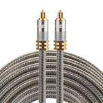 EMK YL-A 8m OD8.0mm Testa metallica placcata oro Toslink maschio a maschio Cavo audio ottico digitale, Length: 8m