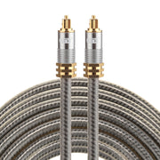 EMK YL-A 8m OD8.0mm Testa metallica placcata oro Toslink maschio a maschio Cavo audio ottico digitale, Length: 8m