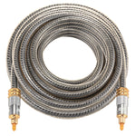 EMK YL-A 8m OD8.0mm Testa metallica placcata oro Toslink maschio a maschio Cavo audio ottico digitale, Length: 8m