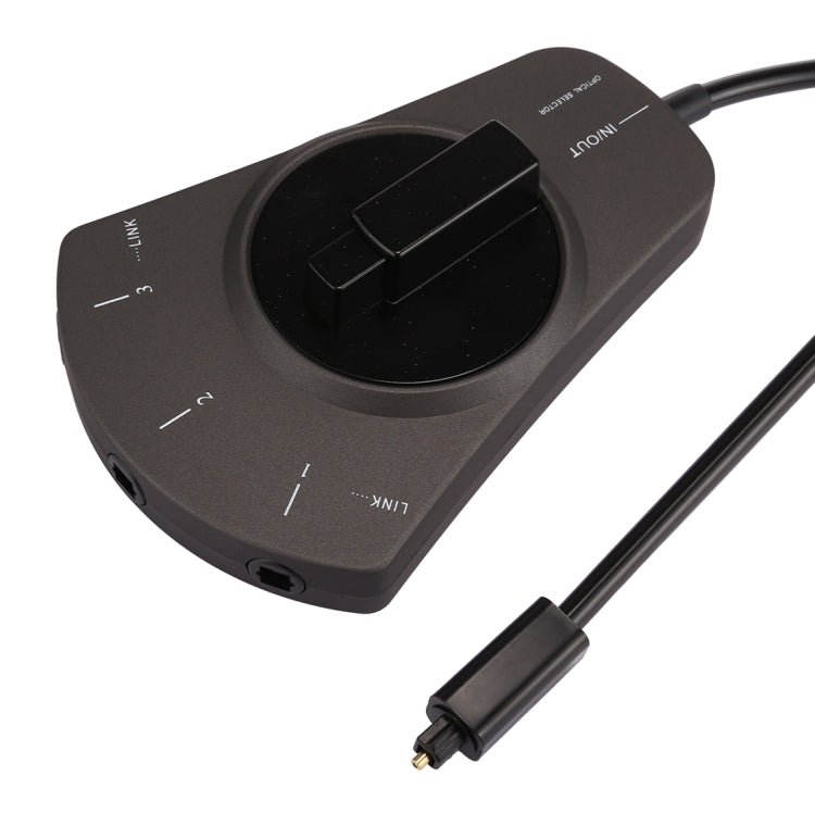 EMK 3 ingressi 1 uscita commutatore audio ottico digitale con selettore Toslink per lettore MD/DVD/VCR/CD, Black, 3 input 1 output
