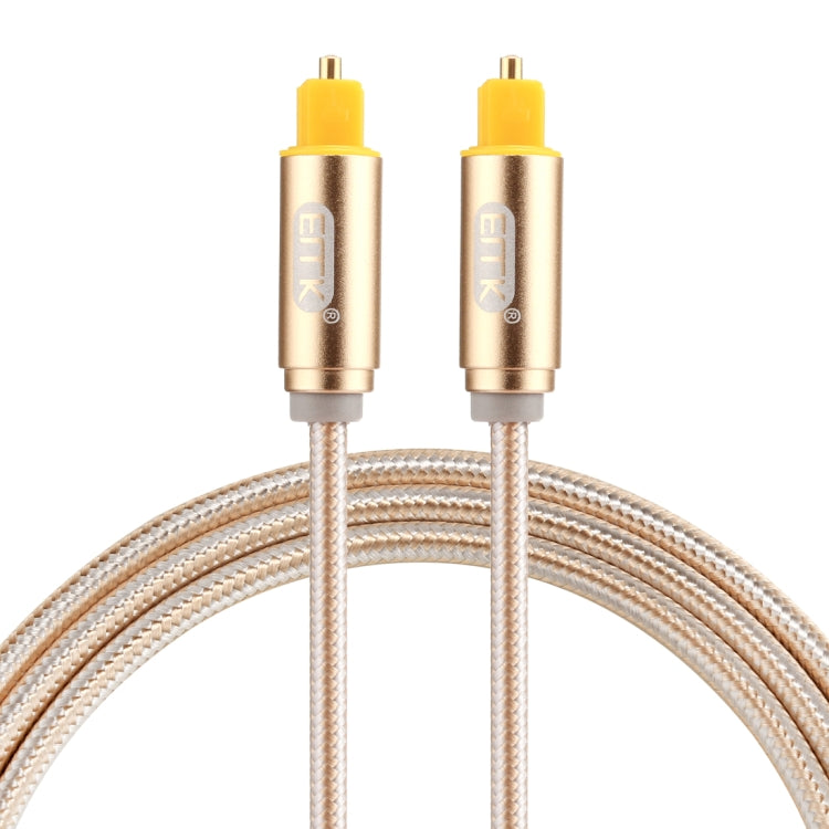 Cavo audio ottico digitale EMK 1m OD4.0mm placcato oro con testa in metallo Toslink maschio a maschio, Length: 1m