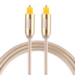 Cavo audio ottico digitale EMK 1m OD4.0mm placcato oro con testa in metallo Toslink maschio a maschio, Length: 1m