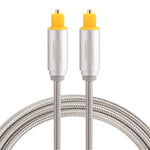 Cavo audio ottico digitale EMK 1m OD4.0mm placcato oro con testa in metallo Toslink maschio a maschio, Length: 1m