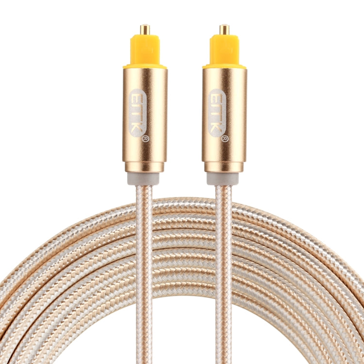 Cavo audio ottico digitale EMK 2m OD4.0mm placcato oro con testa in metallo Toslink maschio a maschio, Length: 2m