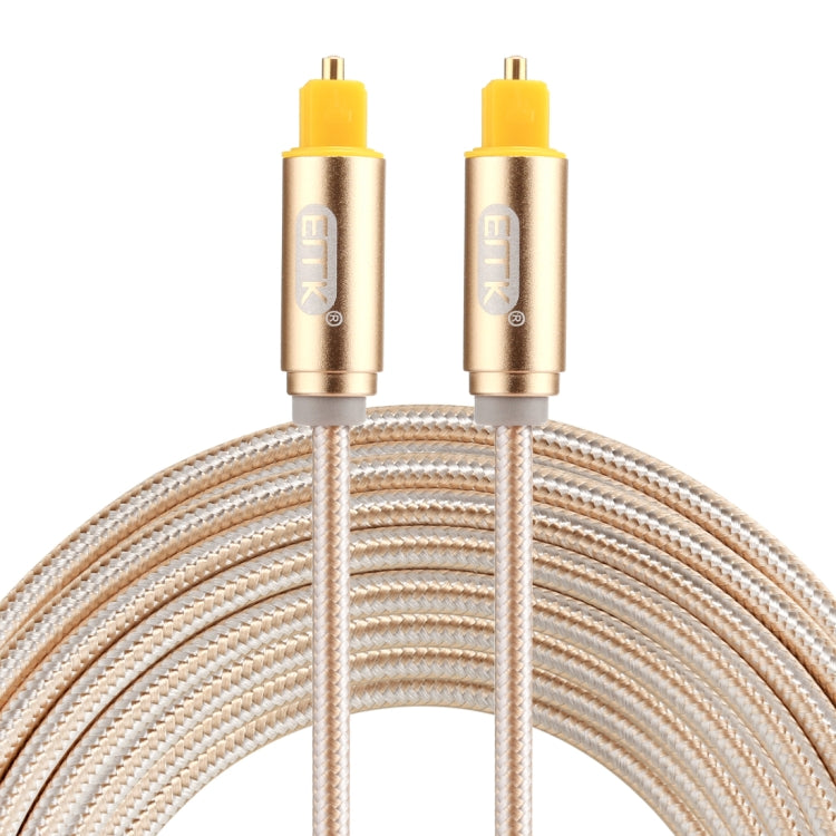 Cavo audio ottico digitale EMK 3m OD4.0mm placcato oro con testa in metallo Toslink maschio a maschio, Length: 3m