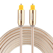 Cavo audio ottico digitale EMK 3m OD4.0mm placcato oro con testa in metallo Toslink maschio a maschio, Length: 3m