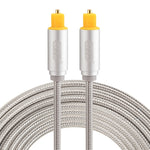 Cavo audio ottico digitale EMK 3m OD4.0mm placcato oro con testa in metallo Toslink maschio a maschio, Length: 3m