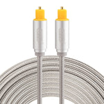 EMK 5m OD4.0mm Cavo audio ottico digitale Toslink maschio a maschio con testa in metallo placcato oro, Length: 5m