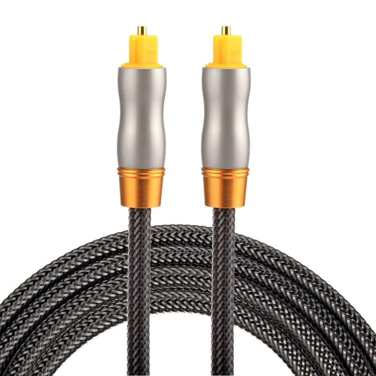 Cavo audio ottico digitale Toslink maschio-maschio con testa in metallo placcato oro da 1,5 m OD6.0mm, Length: 1.5m