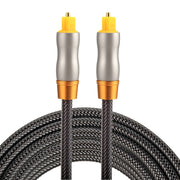 Cavo audio ottico digitale Toslink maschio a maschio con testa in metallo placcato oro da 2 m con diametro di 6,0 mm, Length: 2m